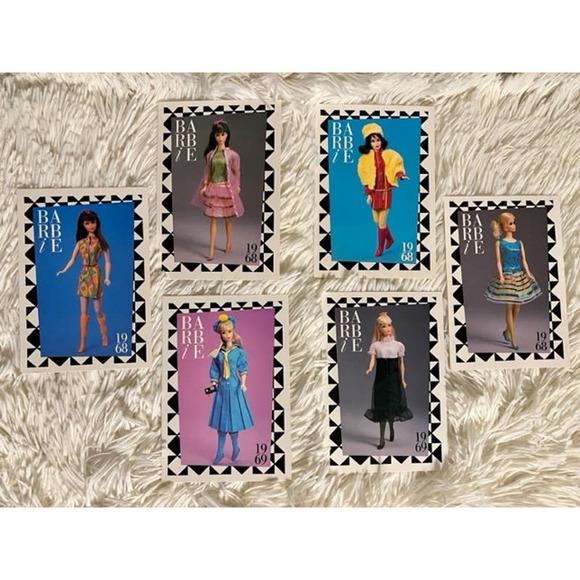 1968 & 1969 Barbie Collectible Fashion Trading Cards All First Edition Lot of 6 - Picture 1 of 7